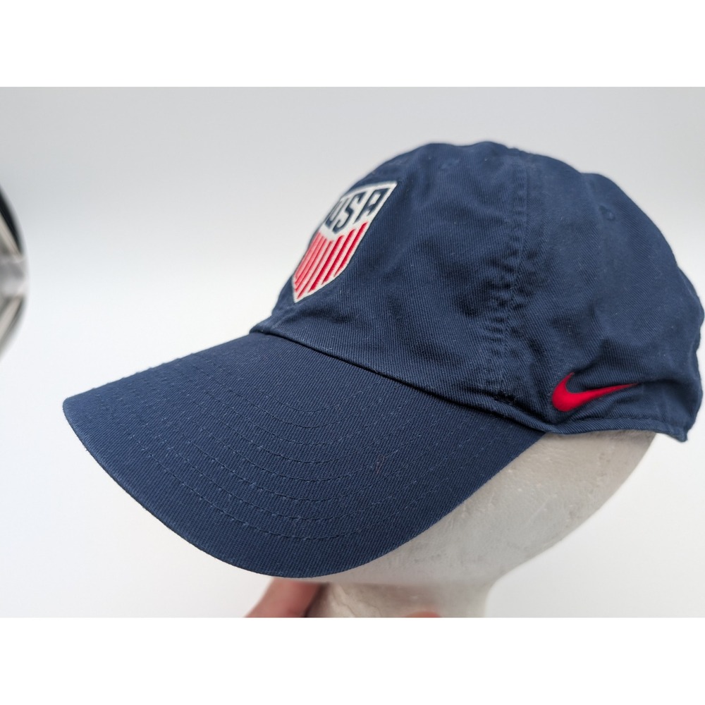 Nike Heritage86 USA Soccer Hat Mens Navy Blue Dri-FIT Campus Cap 86188 - Picture 2 of 7